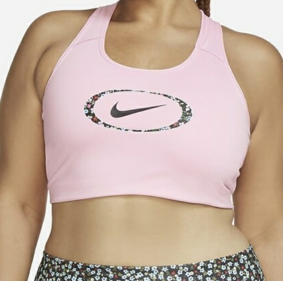 Pink Nike Compression Sports Bra - Picture 1 of 6